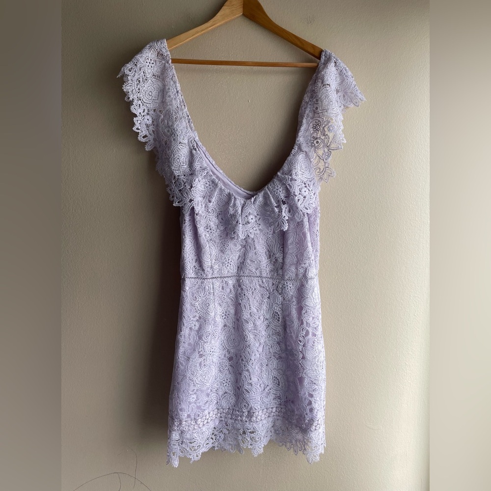 Saylor Lilac Lace Purple Dress Size Medium